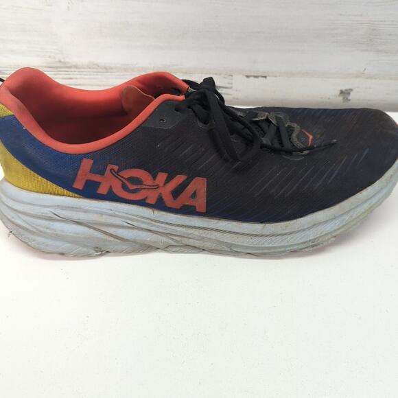 Hoka One One‎ Rincon 3 Running Shoes Men’s Size 11.5 D Black Dazzling Blue used main image 3